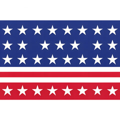 Horizontal line with alternating flag colored stars