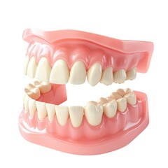 Fototapeta premium Dental model of teeth isolated on white background