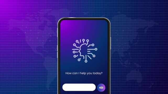 AI artificial intelligence prompt user interface in mobile phone smartphone gradient LLM large language model