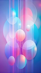 “Vertical abstract background with overlapping translucent circles in pastel tones, soft blur and glow effects, dreamy and modern, high-res 9:16 format”
