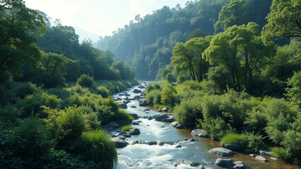 river in the mountains