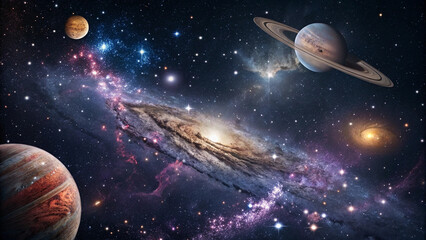 alien planet and space