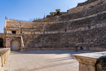 Roman Theatre of Amman is a 6,000-seat, 2nd-century amphitheater with very steep seating