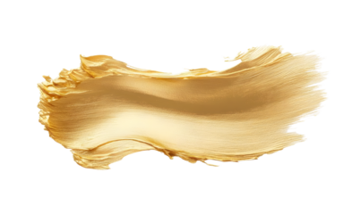 Gold paint brush stroke