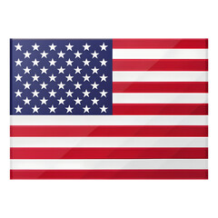 Naklejka premium Minimalistic USA Flag With Clean Edges