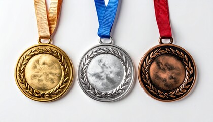 3色メダルの高解像度セット