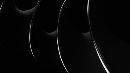 3d Abstract black background Illustration. Black futuristic. 3d rendering illustration not AI