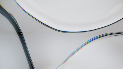 Abstract beautiful reflection and refraction glass. 3d rendering illustration not AI