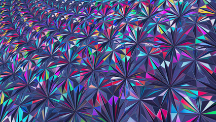 3d Abstract jewel tones background. Low poly futuristic crystal background. 3d rendering illustration not AI