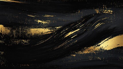 Custom vertical slats with artistic motives with your photo Abstract black and gold swirls luxury art background