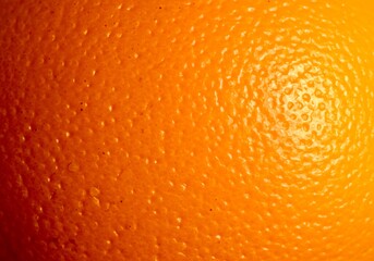 Close-up of the textured peel of an orange.
