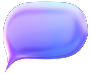 3d colorful chat balloon social media notification isolated on transparent background 3d illustration