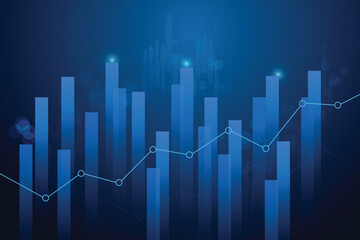 candlestick chart business background