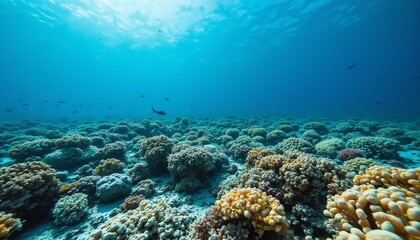 Obraz premium Vibrant coral reef underwater ecosystem.