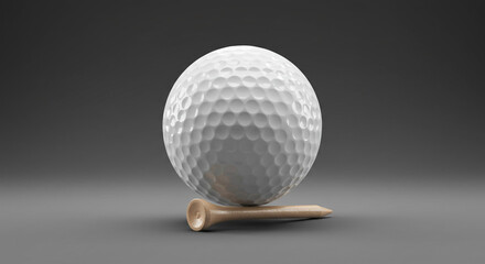 White golf ball.

