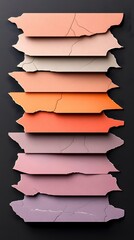 Layered Torn Paper Textures in Warm Hues