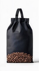 Matte Black Coffee Bean Pouch Mockup
