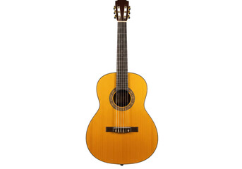 Naklejka premium Classical acoustic guitar isolated on transparent background
