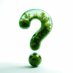 Fototapeta premium Floral-Filled 3D Question Mark Aquarium Design