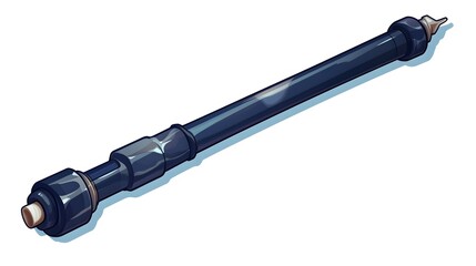 Professional Cartoon Vector Illustration of Isolated Police Baton for Law Enforcement Purposes