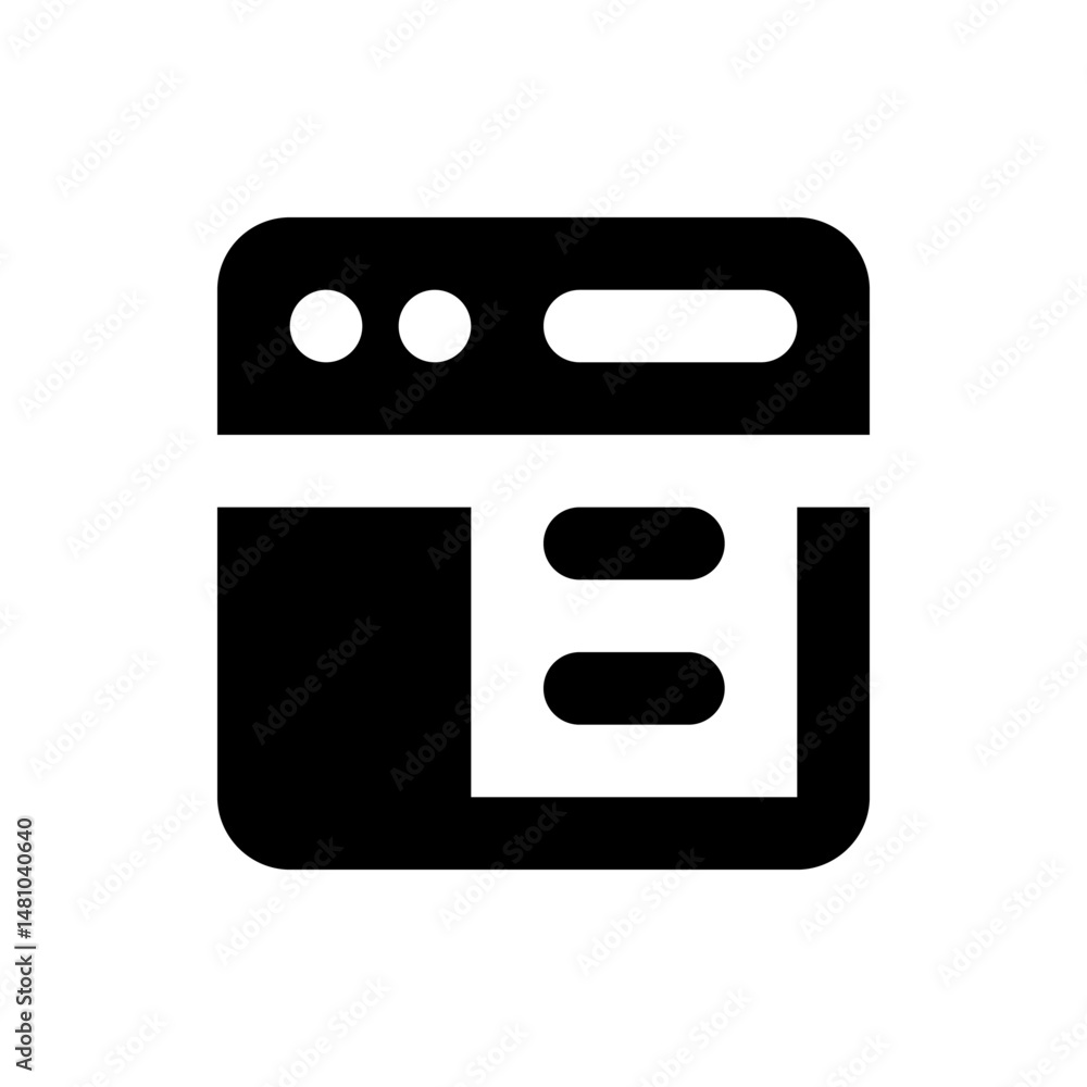 Poster illustration of a printer with two circular buttons and a rectangular slot on the top right side