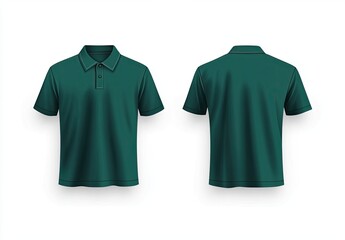 Forest Green Polo Shirt Mockup