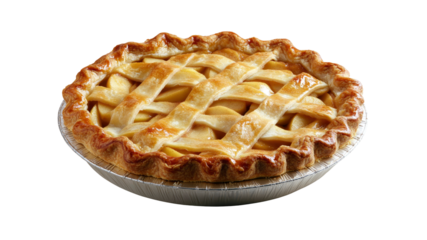 Delicious Homemade Apple Pie in Aluminum Pan