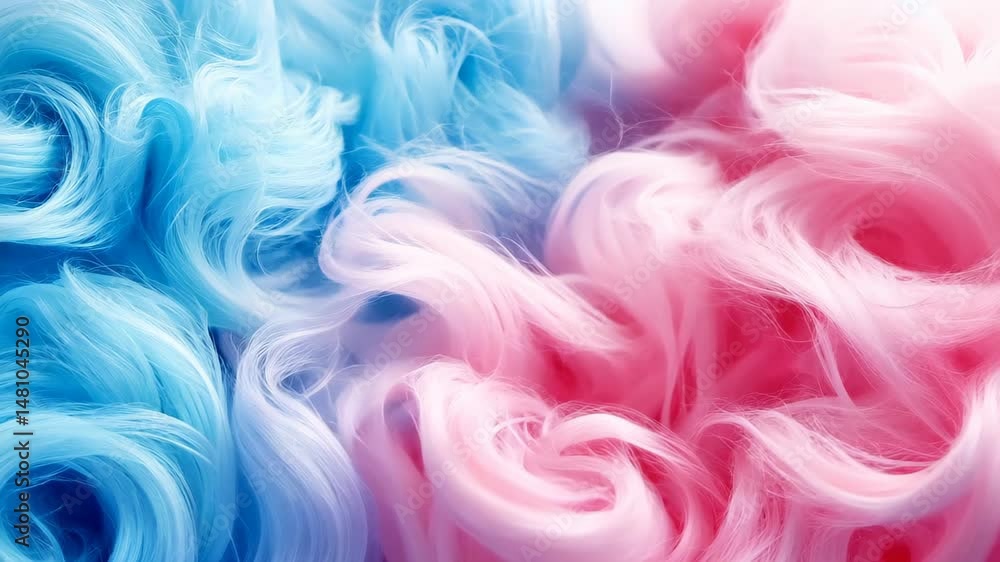 Poster abstract softness in hues: a captivating display of intertwined fibers, rendered in a mesmerizing bl