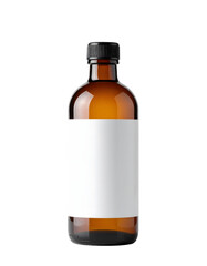 Amber Bottle Mockup: Transparent Background