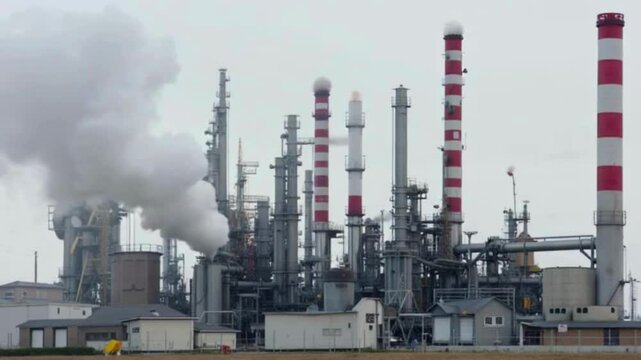 The industrial sector contributes greatly to pollution, producing substantial smoke.