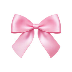 Pink decorative ribbon bow with tails.