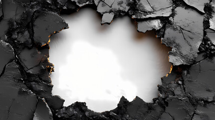 Obraz premium burn paper hole