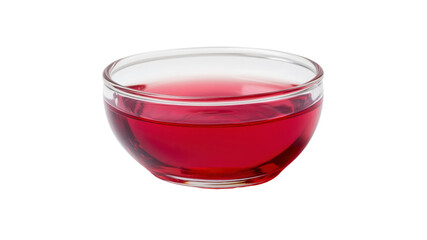 Close-up of a Glass Bowl Filled with Vibrant Red Liquid