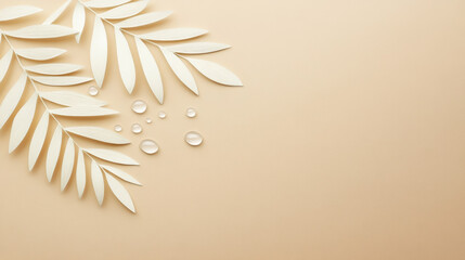 Leaf and droplet background