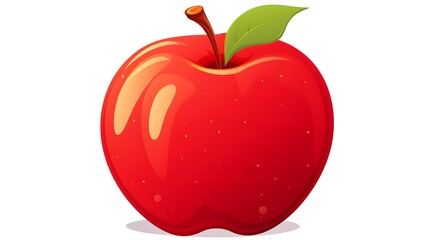 Obraz premium Fresh and Nutritious Apple - Juicy Fruit Vector Illustration for Health and Nutrition Promotion
