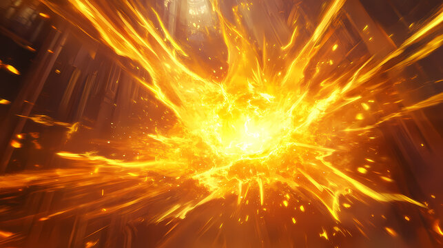 Captivating luminary cascade in motion: a dynamic spark of speed and glow. [Steamspire Wastes] | Sputter Vault | erratic spark. Illustration