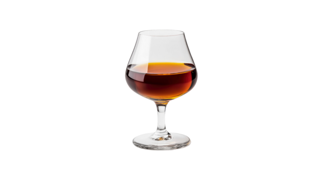 Amber Liquid in a Brandy Snifter Glass