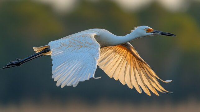 White bird in flight