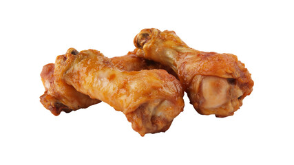 Delicious Roasted Chicken Drumsticks, Close-up Studio Shot