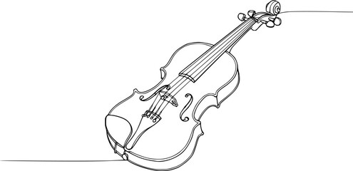 Obraz premium A hand drawn icon of a violin 