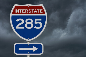 I-285 interstate USA highway road sign
