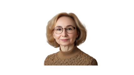 Portrait of a Confident Mature Woman with Glasses