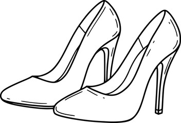 Woman stilettos high heel silhouette
