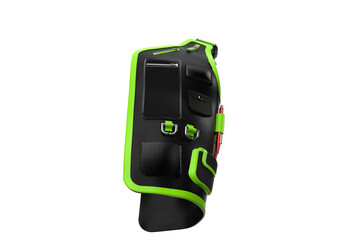 MULTIPURPOSE VEST CLOTH JACKET POCKET FOR ENGINEER SAFETY , Utility Vest with Multiple Compartments and Attachment Points, Modern Tactical-Style Vest with Pockets for Tools and Accessories on a PNG 