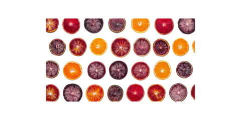 Vibrant Citrus Fruit Slices Pattern Blood Oranges, Oranges, and Moro Oranges