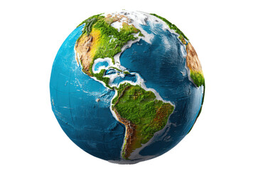 Global Harmony: A vibrant, highly detailed 3D rendering of Earth, depicting its continents, oceans, and atmospheric elements in a visually striking and thought-provoking display.