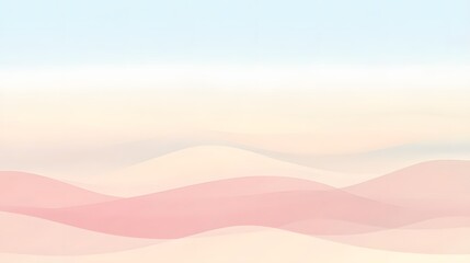 Delicate pastel landscape with soft, flowing curves.
