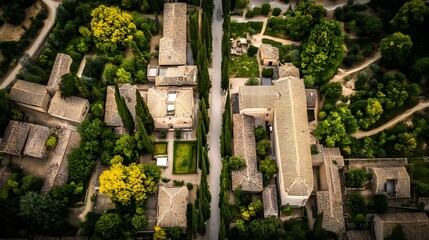 Naklejka premium Aerial View of an Old Historic Mediterranean Cityscape