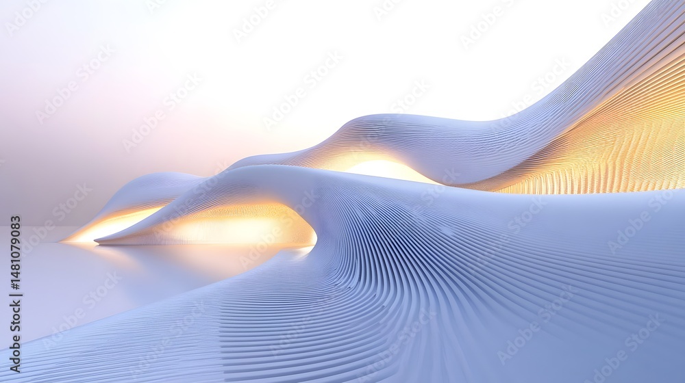 Aufkleber abstract architectural design with flowing forms.