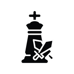 Check chess strategy solid icon vector design good for web or mobile app